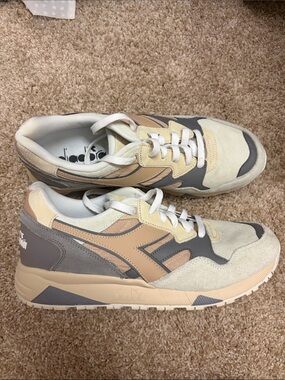 Men's Neutral Beige & Gray Diadora Athletic Sneakers
